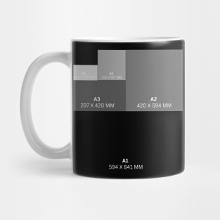 Paper Sizes A1, A2, A3, A4, A5 0.1 Mug